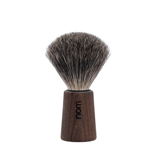 nom Theo Shaving Brush Pure Badger Mörk Ask