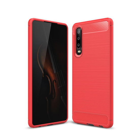 Huawei P30 - Brushed TPU Skal - Röd