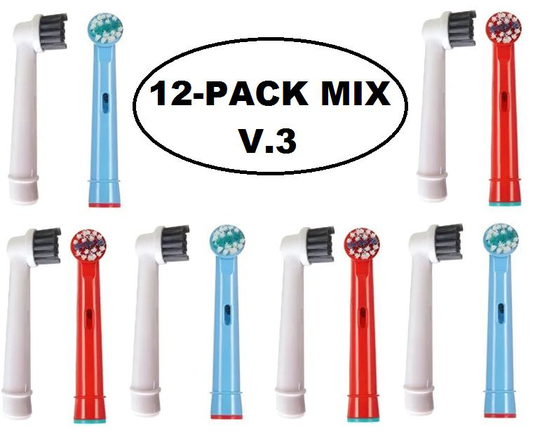 Oral-B kompatibla tandborsthuvuden 12 pack Mixpack V.3