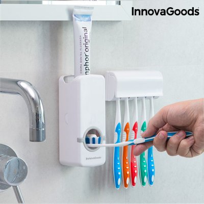 Tandkrämsdoserare med tandborsthållare InnovaGoods