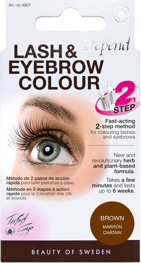 färgset Eye Lash & Eyebrow dam 9,5 ml brun 21-delad