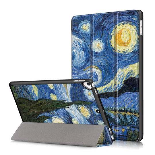 iPad 10.2 (2019/2020/2021) - Tri-Fold Fodral - Brush Painting