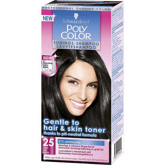Schwarzkopf Poly Color Tonings-Shampoo, 25 - Svart, Schwarzkopf Hårfärg