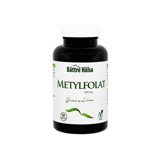 Bättre Hälsa Metylfolat 500 mcg, 100 kapslar