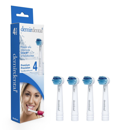 Demirdental Premium Precision Tandborsthuvuden 4-pack