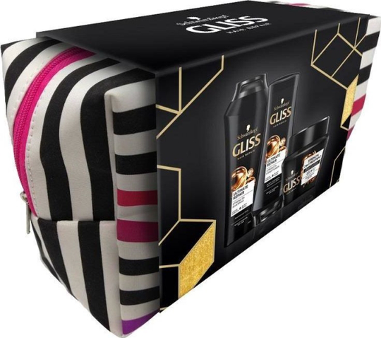Gliss Kur Gliss Ultimate Repair set hair shampoo 250ml + hair conditioner 200ml + hair mask 300ml + cosmetic bag