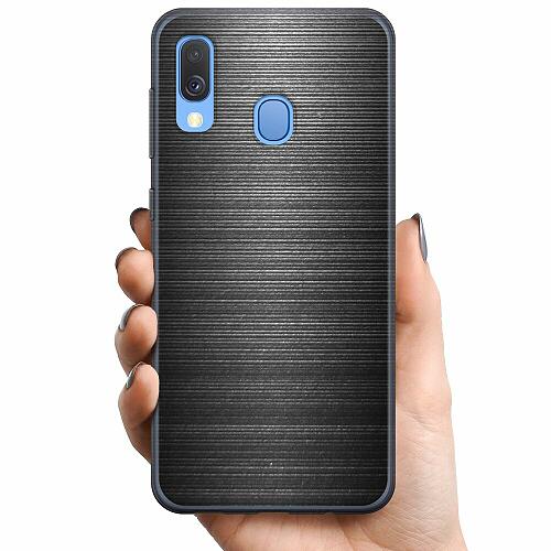 Samsung Galaxy A40 TPU Mobilskal Brushed Metal