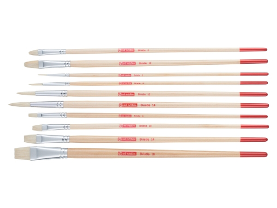 Talens Art Creation Oil & acrylic brush set hog bristle | 10 brushes
