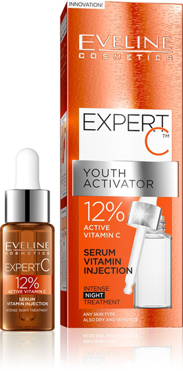 Eveline Expert C Serum-Vitamin Injection Intense Night Treatment