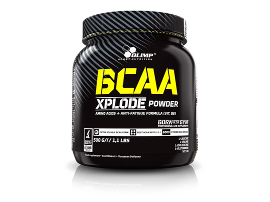Olimp Nutrition BCAA Xplode, Puder, L-Glutamin, L-isoleucine, L-leucine, L-valine, Vitamin B6, Apelsin, 1 styck, 10 g