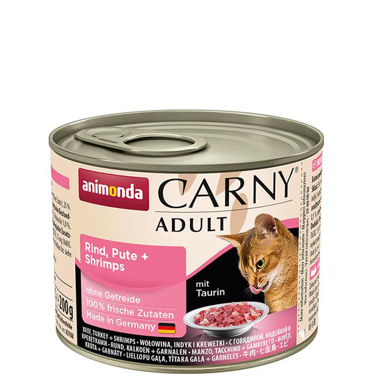 Carny Adult ANIMONDA can beef turkey and shrimp 200 g