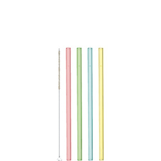Färgade Sugrör Glas 20cm 4-pack inkl Borste