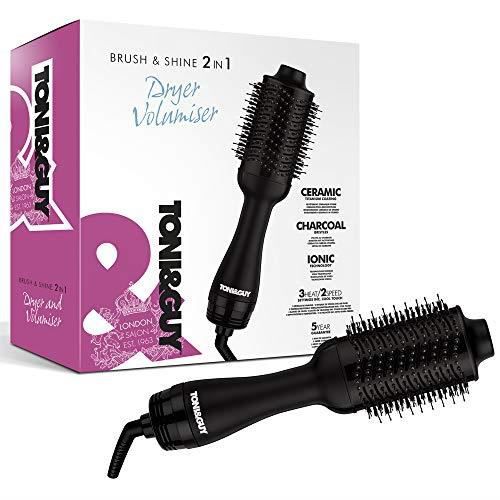 TONI & GUY- TGDR5374UKE- Brush & Shine 2 i 1 volymborste svart