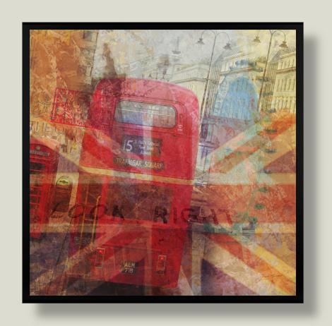 Poster - City Collage - London look right (Abstrakt)