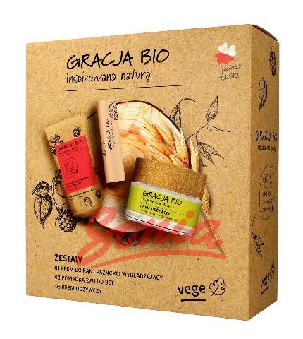 Grace BIO Gift set (cream rąk50ml + Day Cream 50ml Night + läppstift 2in1 5g)