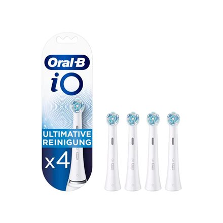 Oral-B tandborsthuvuden iO Ultimate Clean Heads, För vuxna, Antal borsthuvuden ingår 4, Vit