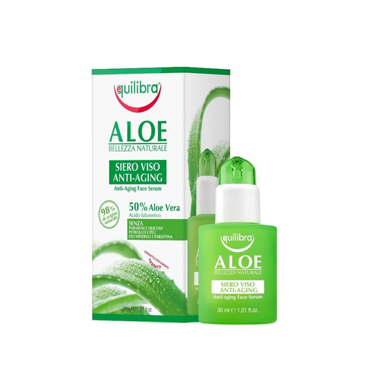 EQUILIBRA_Aloe Bellezza Naturale Anti-Aging Face Serum aloesowe przeciwstarzeniowe serum do twarzy z kwasem hialuronowym Aloe Vera 30ml