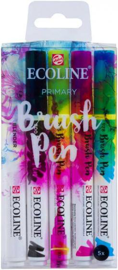 markörer Ecoline Brush Pen primär 5 st