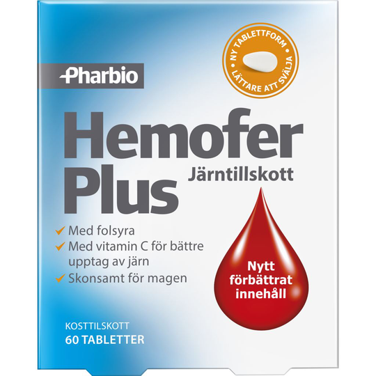 Hemofer Järntillskott plus 60 tabletter