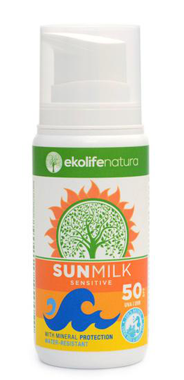 solmjölk Sensitive 100 ml SPF 50 vit
