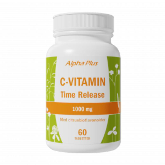 C-Vitamin Time Release 1000 mg 60 tabletter Alpha Plus
