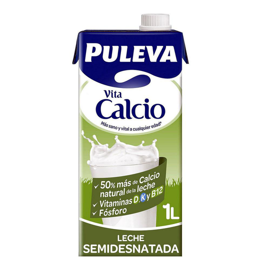 Halvskummad mjölk Puleva Kalcium (1 L)