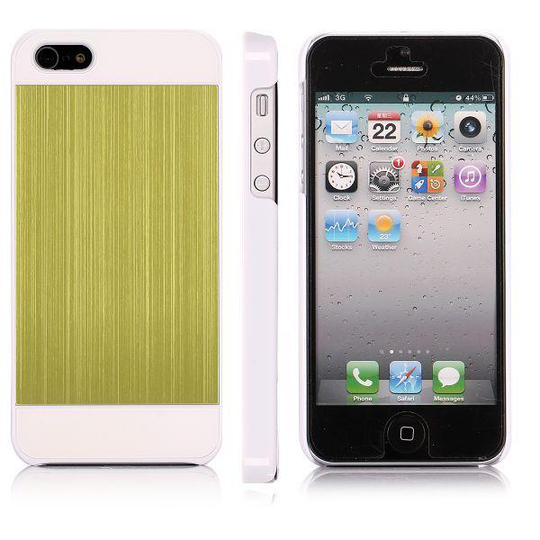 Brushed Alu - White (Grön) iPhone 5 Skal
