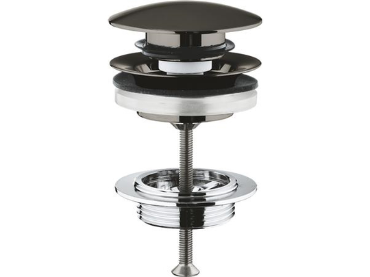 Grohe Push up bundventil - Brushed Hard Graphite afløbsganiture