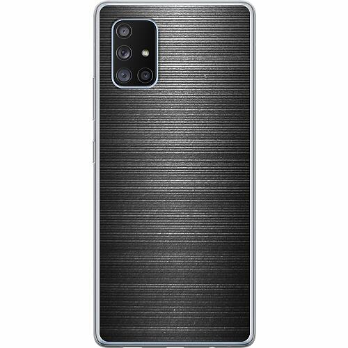 Samsung Galaxy A71 5G Genomskinligt Skal Brushed Metal