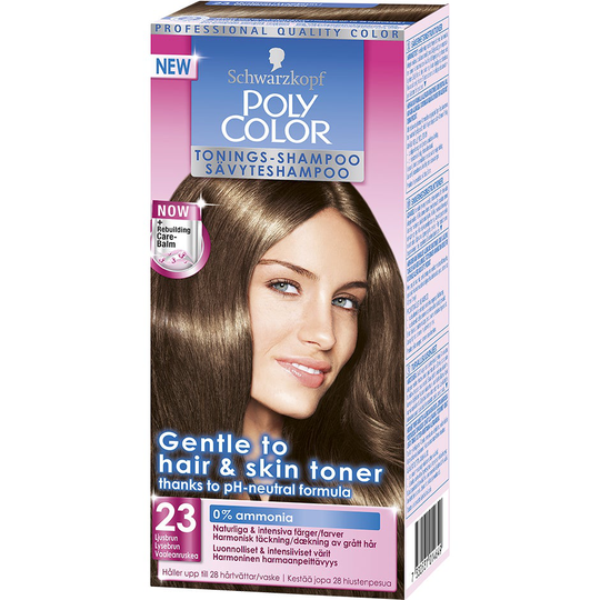 Schwarzkopf Poly Color Tonings-Shampoo, 23 - Ljusbrun, Schwarzkopf Hårfärg