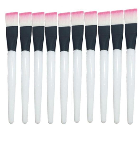 Ansiktsmask borste med plasthandtag 5-pack