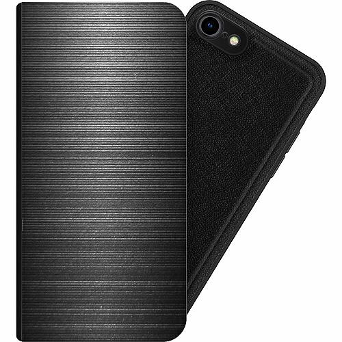 iPhone SE 2020 Magnetic Wallet Case Brushed Metal