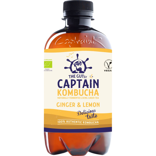 The GUTsy Captain Kombucha Ginger & Lemon 400 ml