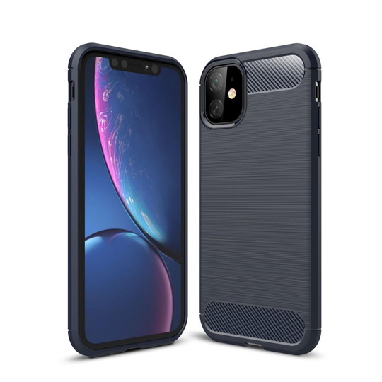 iPhone 11 - Brushed TPU Skal - Mörk Blå