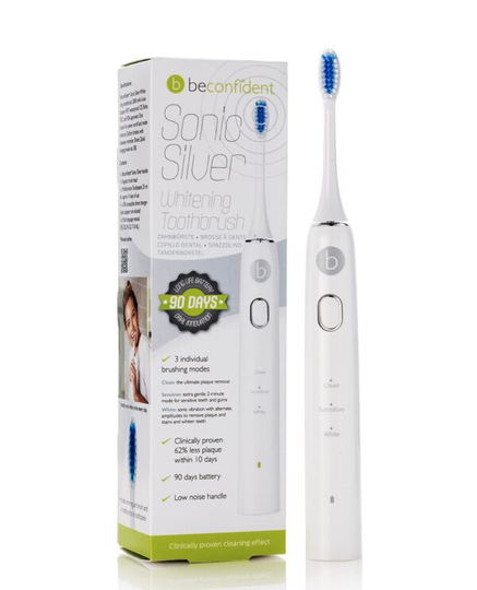 Beconfident Sonic Silver Toothbrush white/silver.