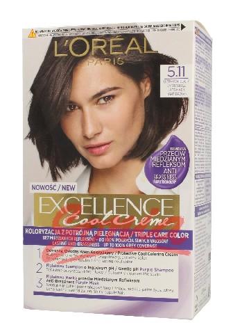 Cool L'Oreal Excellence Creme cream coloring 5.11 Ultra Light Brown Gray 1op.