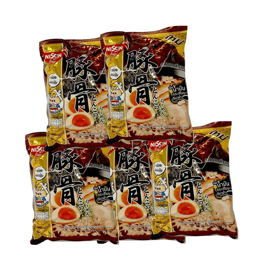 Snabbnudlar Tonkotsu Smak 60gx5st/Förp Nissin Thailand
