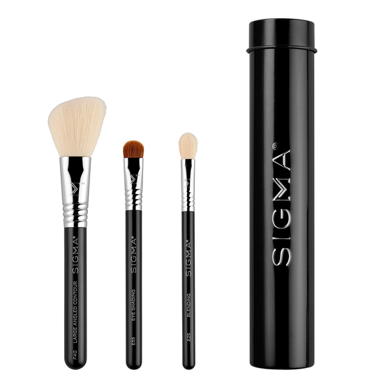 Sigma Beauty Essential Trio Brush Set Black