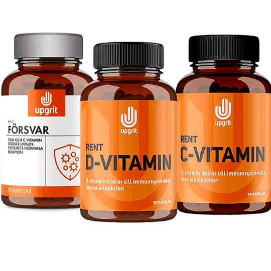 upgrit Immunförsvarsboxen Försvar C-vitamin & D-vitamin 3 x 90 kapslar