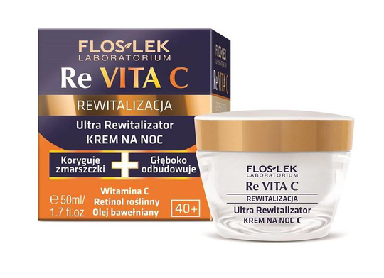 FLOSLEK Re Vita C 40+ ultra rewitalizator nattkräm 50ml