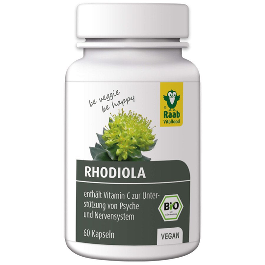 Raab Vitalfood Bio Rhodiola kapslar, kapslar a 550 mg, 33g