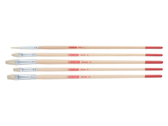 Talens Art Creation Oil & acrylic brush set hog bristle | 5 brushes