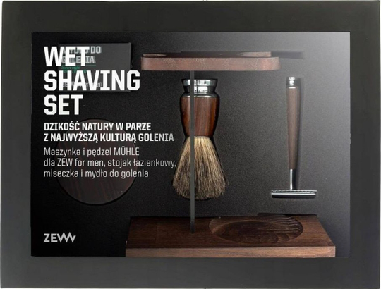 Zew for Men ZEW FOR MEN_SET Wet Shaving razor + shaving brush + bowl + shaving soap 85ml
