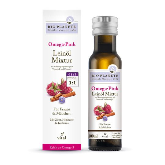 4 x BIO PLANÈTE Omega Pink linoljeblandning som kosttillskott, 0,1l