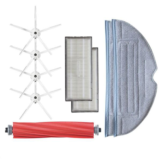 Tillbehörspaket Kompatibelt med Xiaomi Roborock S7 MAX MAXV S70 S75 Borste Filter Sidoborste Moppdukar