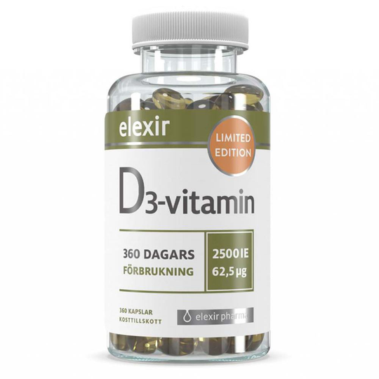 D3 Vitamin 2500IE, 360 caps, Vitaminer