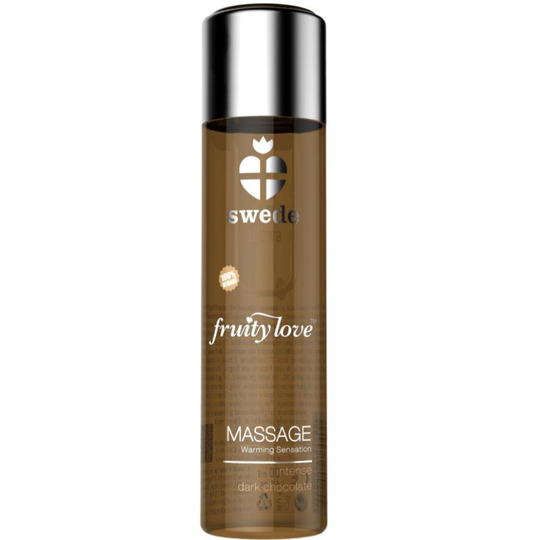 SWEDE FRUITY LOVE WARMING EFFECT MASSAGE OIL INTENSE DARK CHOCOLATE 120 ML.