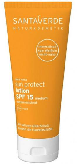 solkräm Aloe Vera SPF 15 unisex vegansk 100 ml vit