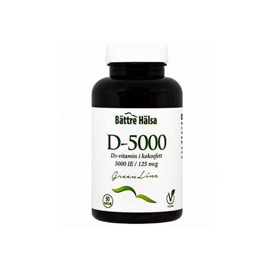 Bättre Hälsa D-5000 IE Vegan Green Line, 90 kapslar