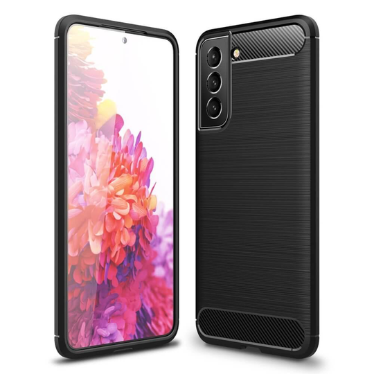 Carbon Brushed Skal till Samsung Galaxy S21 FE - Svart